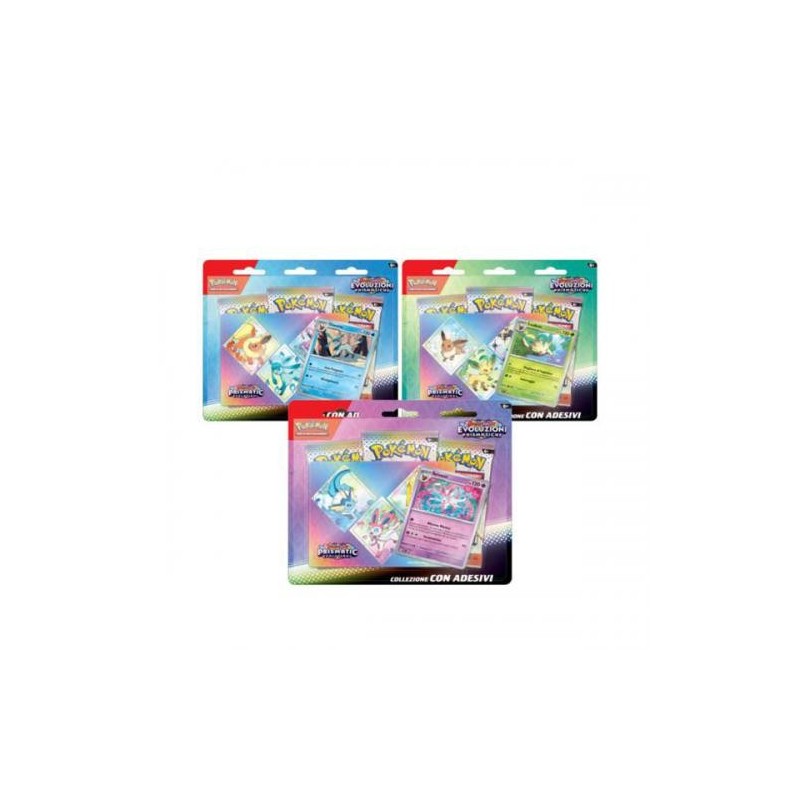 Pokémon Scarlatto e Violetto Evoluzioni prismatiche collezione adesivi multipli di 3 Pokémon Scarlatto e Violetto Evoluzioni prismatiche collezione adesivi multipli di 3
