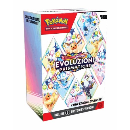 Pokémon Scarlatto e Violetto Evoluzioni Prismatiche Bundle da 6 buste